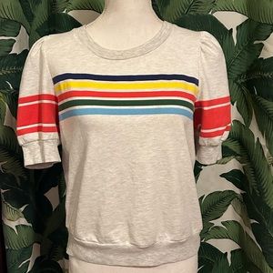 T.La Anthropologie Vitte Puff sleeve sweatshirt